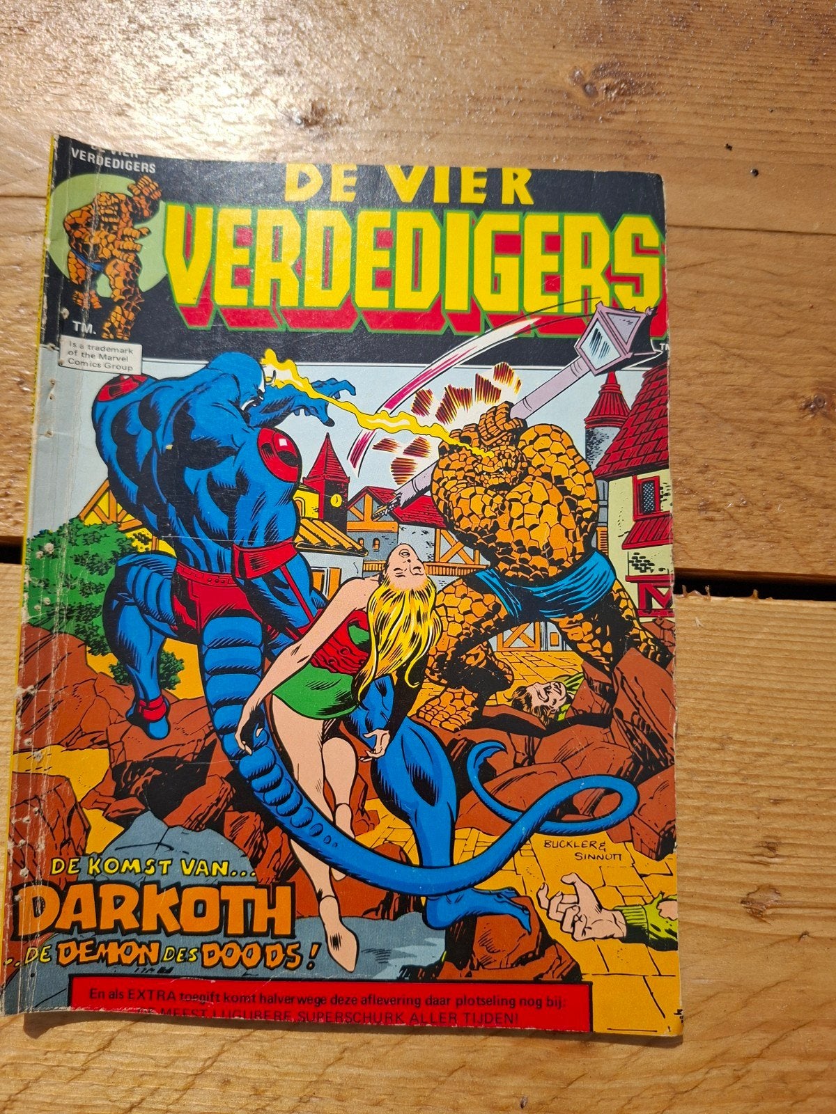 De Vier Verdedigers: De Komst van Darkoth, Eén stripboek, Ophalen of Verzenden, Gelezen, Buckler & Sinnott