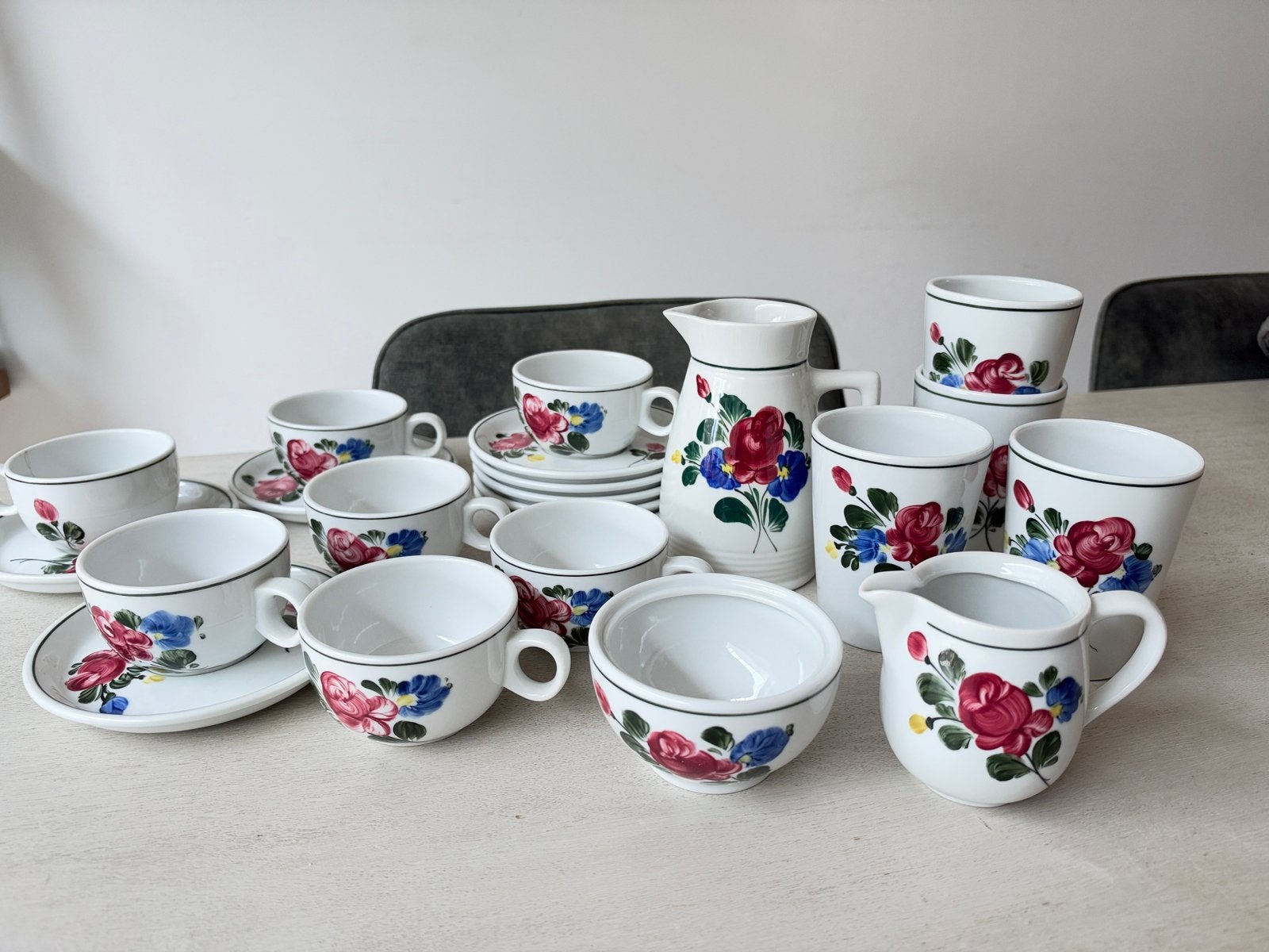 Vintage Servies Lilien Porzellan Alpenflora Oostenrijk, Antiek en Kunst, Ophalen of Verzenden