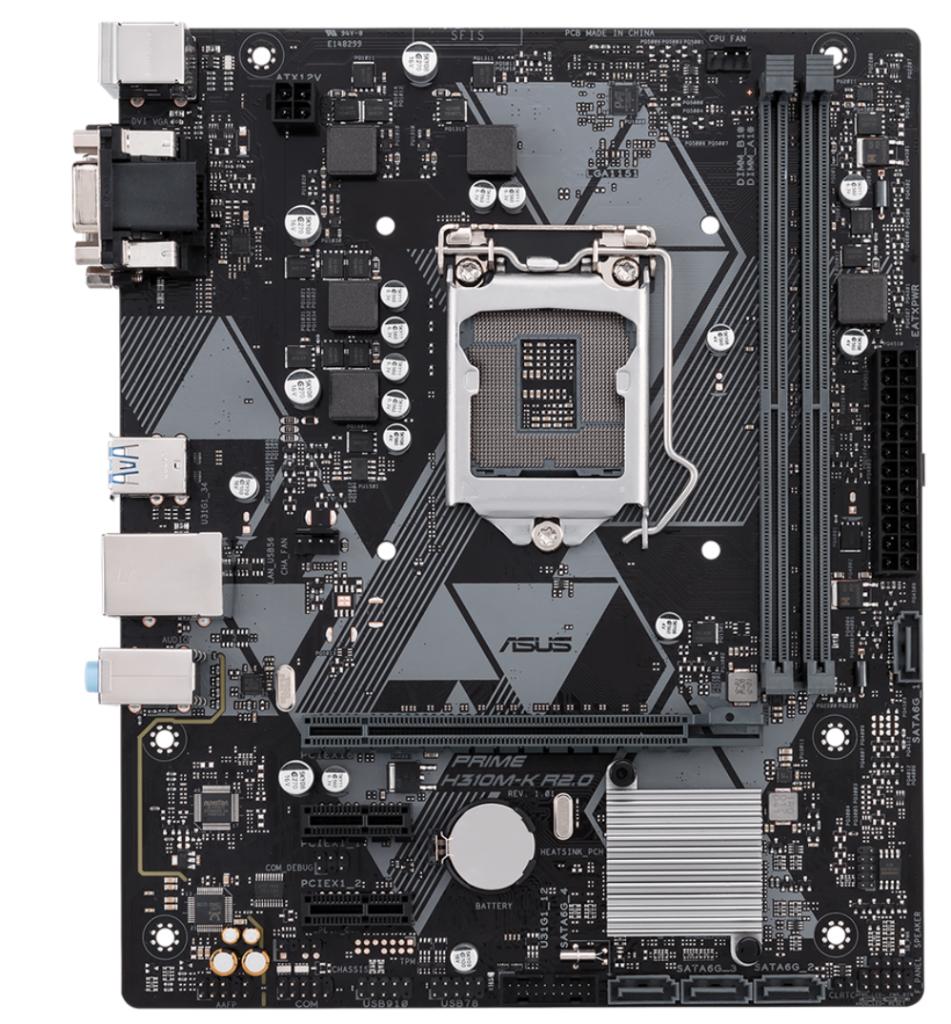 ASUS Prime H310M-K R2.0 Moederbord - Socket 1151, Computers en Software, Moederborden, Verzenden, LGA 1151, DDR4, Zo goed als nieuw
