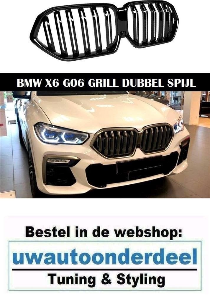 Grill Nieren Dubbele Spijl Zwart Voor Bmw X6 G06, Verzenden, Automotive Parts, A.parts@hotmail.nl, Trasmolenlaan 12 3447 GZ Woerden
