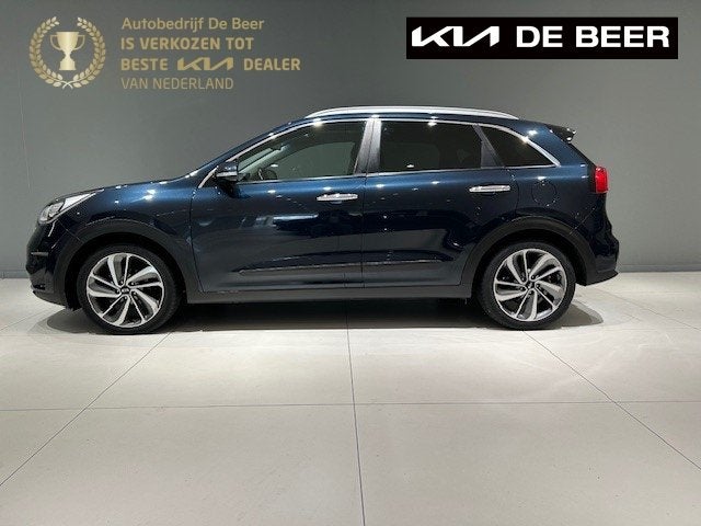 Kia Niro 1.6 GDi Hybrid 141pk DCT6 Edition Clima/ Sunroof/ 1, Automaat, Dealer onderhouden, Blauw, Leder en Stof