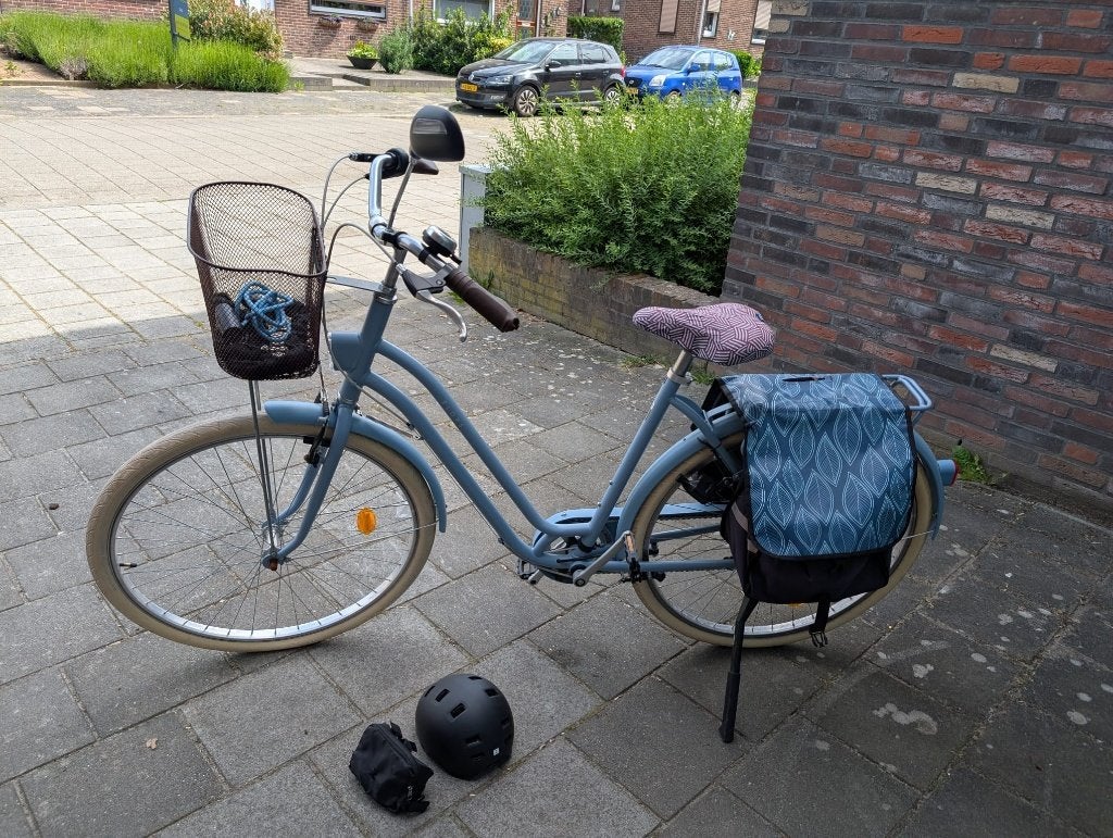 Decathlon Elops 520 stadsfiets – Blauw – Maat L/XL, Velgrem, Versnellingen, Ophalen, Overige merken