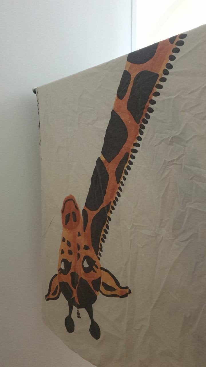 Dekbedovertrek giraffe 110 x 140 cm, Jongetje of Meisje, Beige, Dekbedovertrek, Ophalen of Verzenden