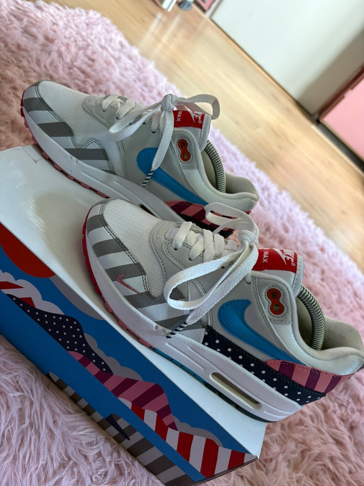 Nike air max 1 Parra, Kleding | Heren, Schoenen, Ophalen, Zo goed als nieuw, Overige kleuren