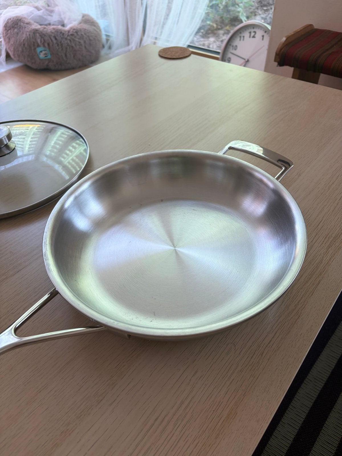 Demeyere silver pro 7 RVS Koekenpan 28cm, Huis en Inrichting, Keuken | Potten en Pannen, Ophalen, Inductieplaat, Zo goed als nieuw
