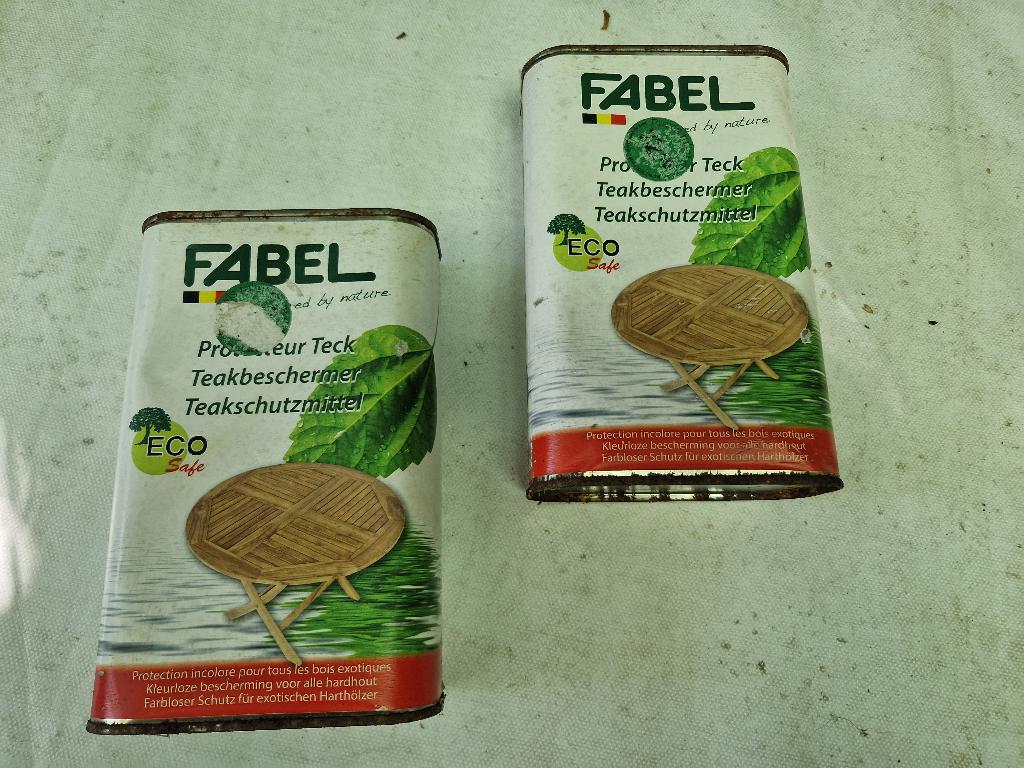 FABEL houtolie, teakolie, 2x 1liter. 10euro per liter, Ophalen of Verzenden, Nieuw