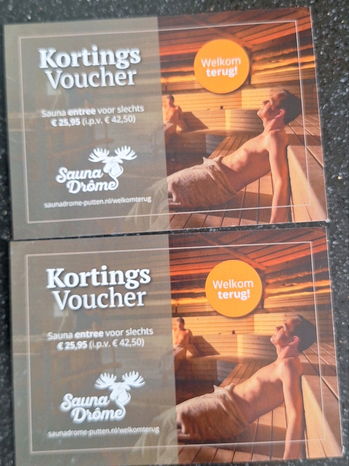 kortingsbon sauna drome Putten Geldig tot 1/10/26, Twee personen, Kortingsbon, Spa of Sauna