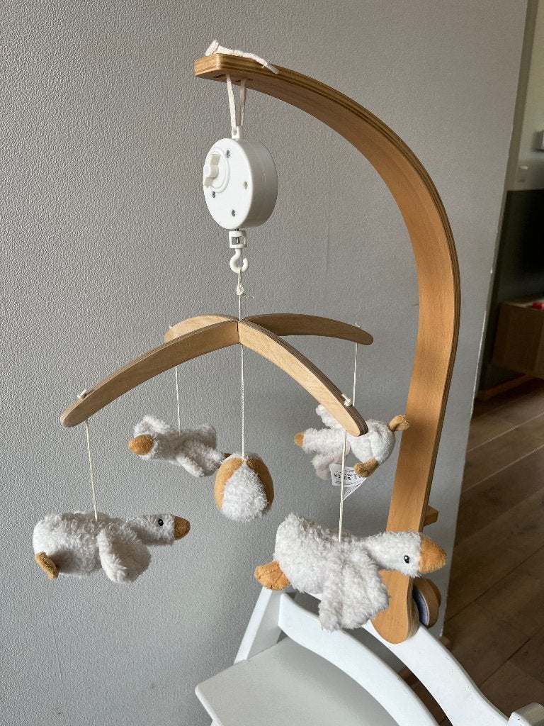 Little Dutch houten boxmobiel/ muziekmobiel little Goose, Kinderen en Baby's, Ophalen, Gebruikt, Mobiel, Met geluid