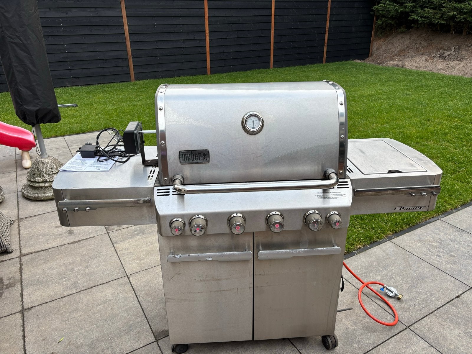Weber Summit S-450 Gasbarbecue RVS, Ophalen, Gebruikt