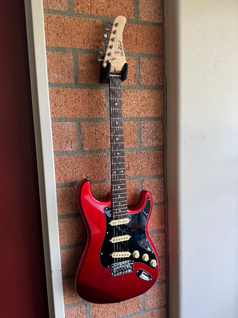 Eastcoast ST1 Electric Guitar Bordeaux Metallic Full Setup, Ophalen, Zo goed als nieuw, Solid body, Overige merken