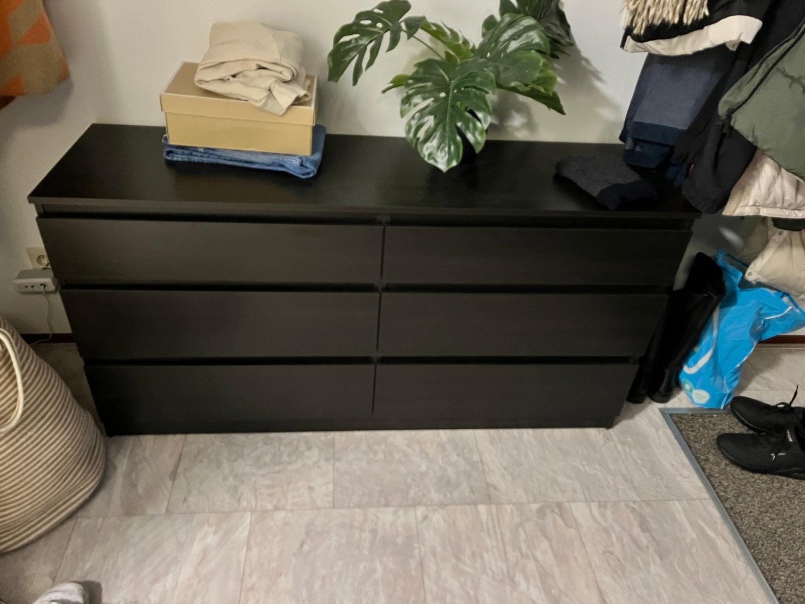 IKEA KULLEN ladekast zwartbruin, 140x72 cm, Ophalen, Gebruikt, 100 tot 150 cm, 5 laden of meer