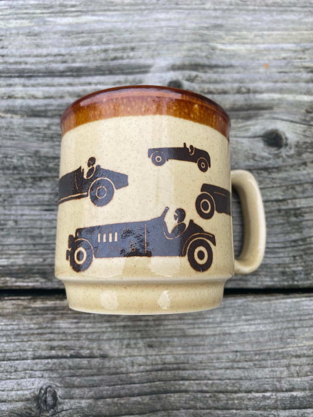 Vintage Biltons Mok met oude Auto's - Made in England, Ophalen of Verzenden