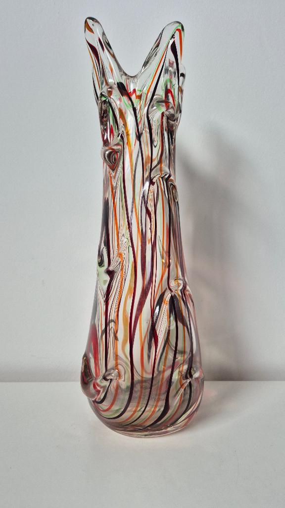 mooie Murano vaas uit de jaren 60 (ca '67/'68)., Overige kleuren, Ophalen of Verzenden, Minder dan 50 cm, Glas