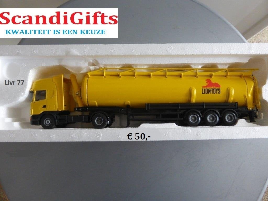 lion scania met bulk trailer, Hobby en Vrije tijd, Ophalen of Verzenden, Nieuw, Bus of Vrachtwagen, Lion Toys