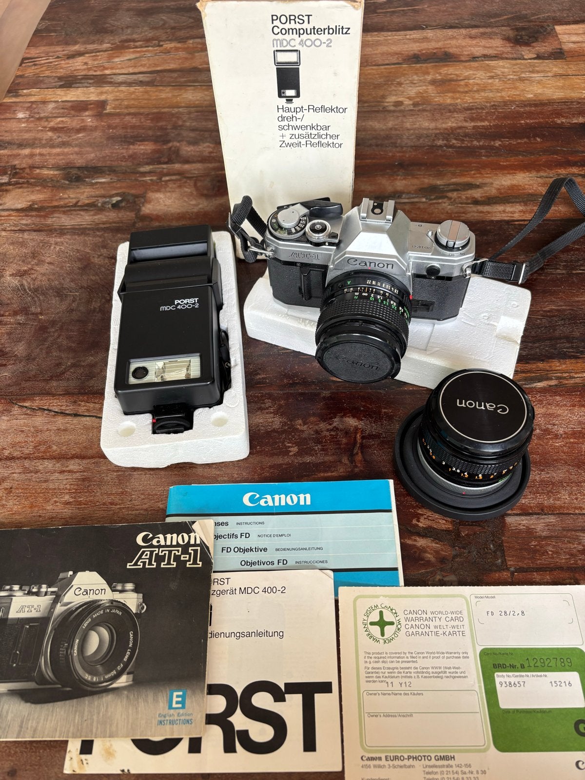 Canon AT-1 Spiegelreflexcamera met lens en flitser, Ophalen of Verzenden, Gebruikt, Spiegelreflex, Canon
