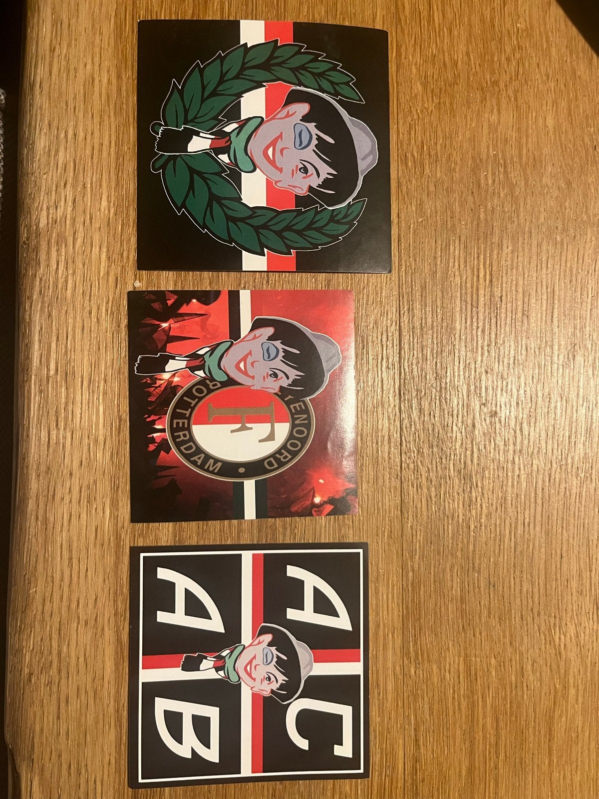 Feyenoord Stickers - Set van 3, Ophalen of Verzenden, Nieuw, Sport
