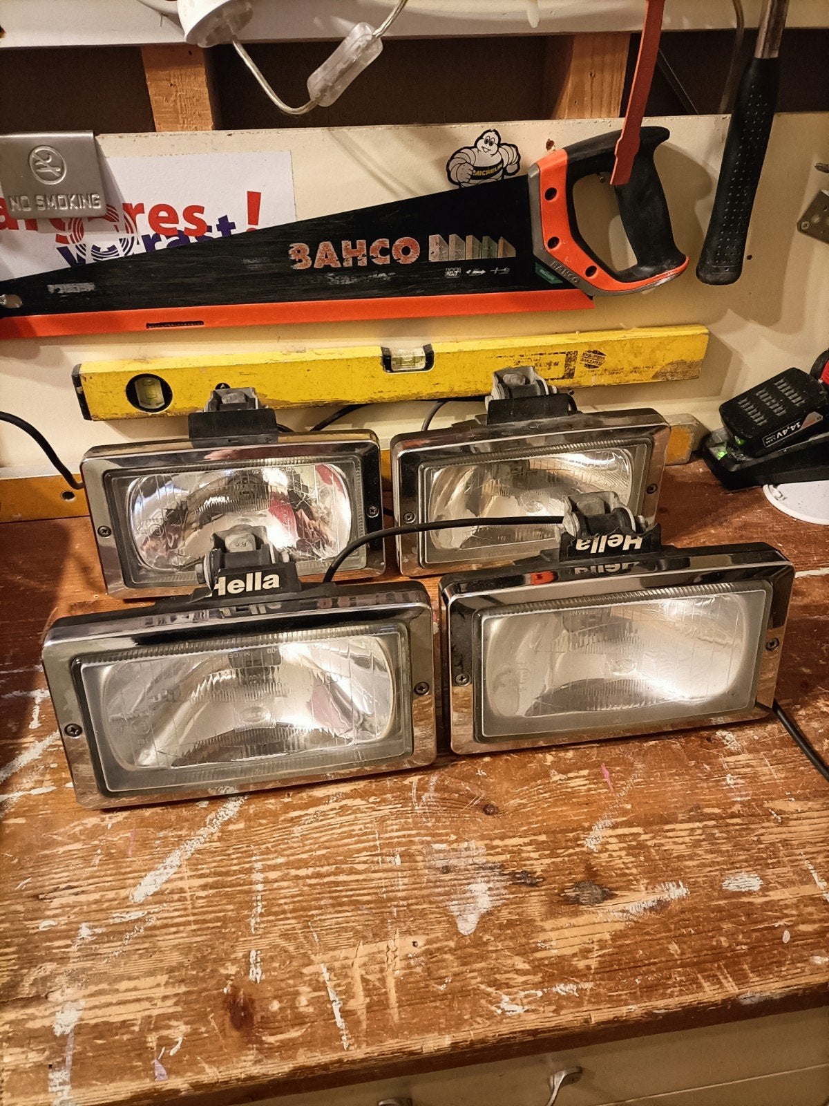 4x Hella Jumbo 220 verstralers - Gebruikt, Ophalen of Verzenden