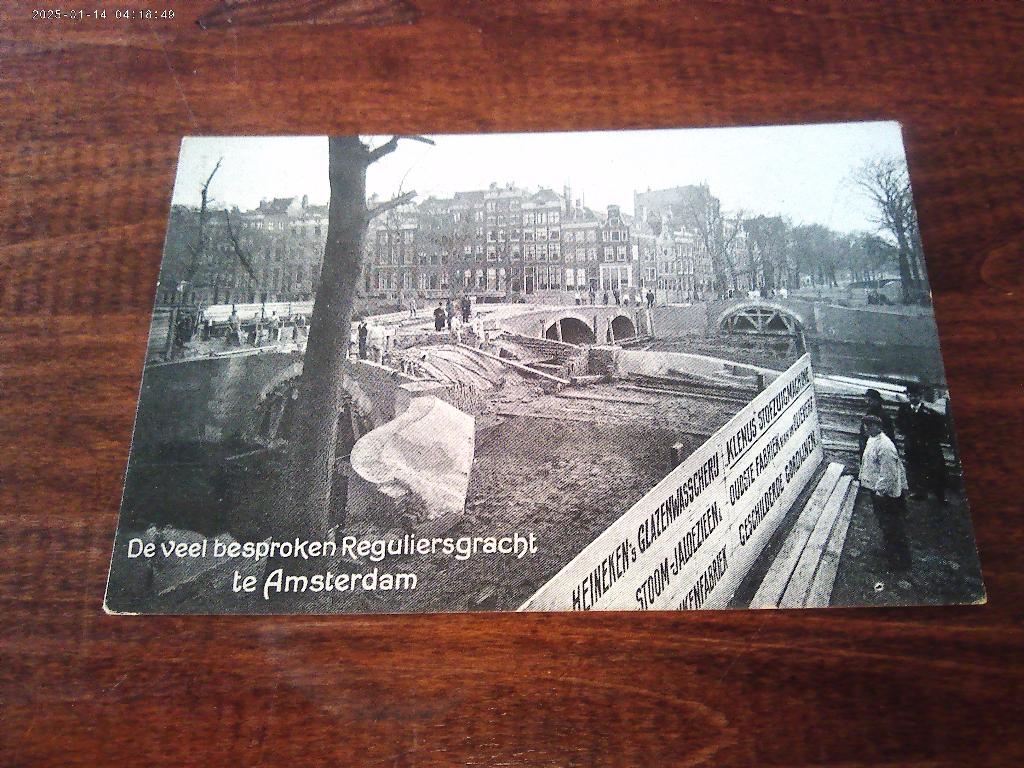 S33- Amsterdam - Reguliersgracht - Heineken - 1910 -SPECIAAL, Verzamelen, Ophalen of Verzenden, Voor 1920, Noord-Holland