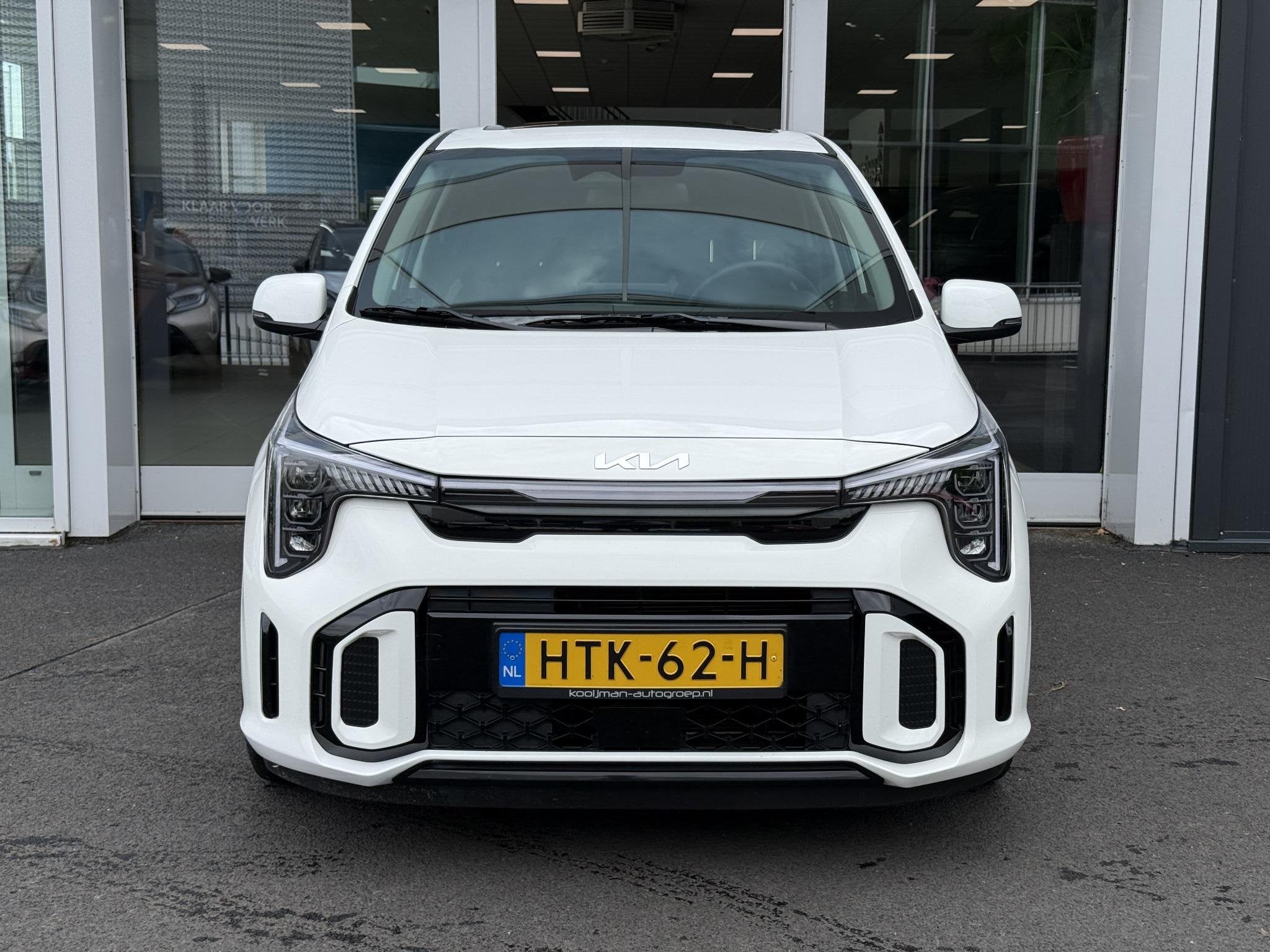 Kia Picanto 1.0 DPI GT-Line | Schuif/kanteldak | Stoel/stuur, Auto's, Voorwielaandrijving, Euro 6, 4 stoelen, Wit