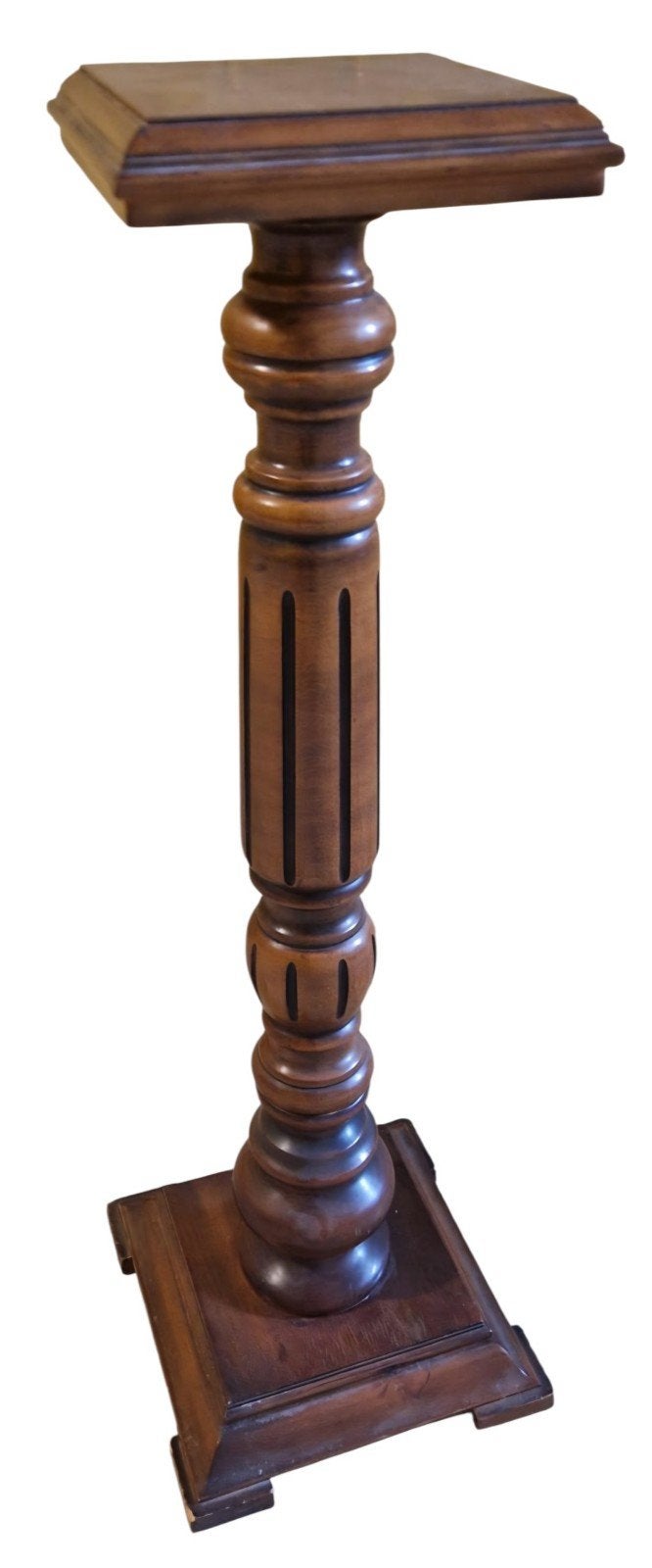 Klassieke houten piëdestal / plantenzuil / sokkel 88 cm, Ophalen