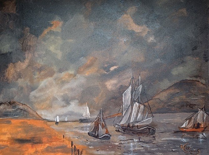 Kunsthandel Gennep - "Sailing Through Tough Times", Ophalen of Verzenden