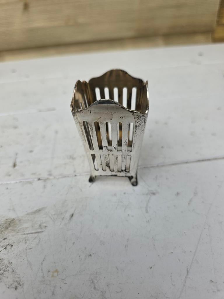 Zilveren miniatuur maggi houder, Antiek en Kunst, Ophalen of Verzenden, Zilver