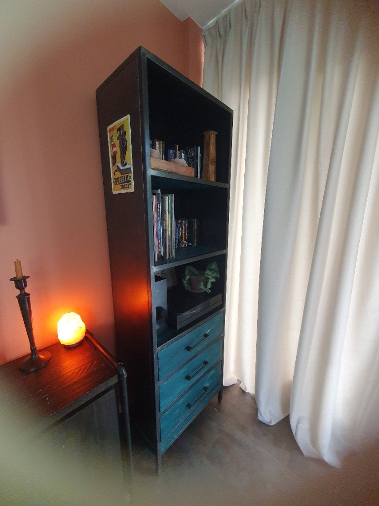 spelletjes/boekenkast, Ophalen, Met plank(en), 200 cm of meer, Zo goed als nieuw