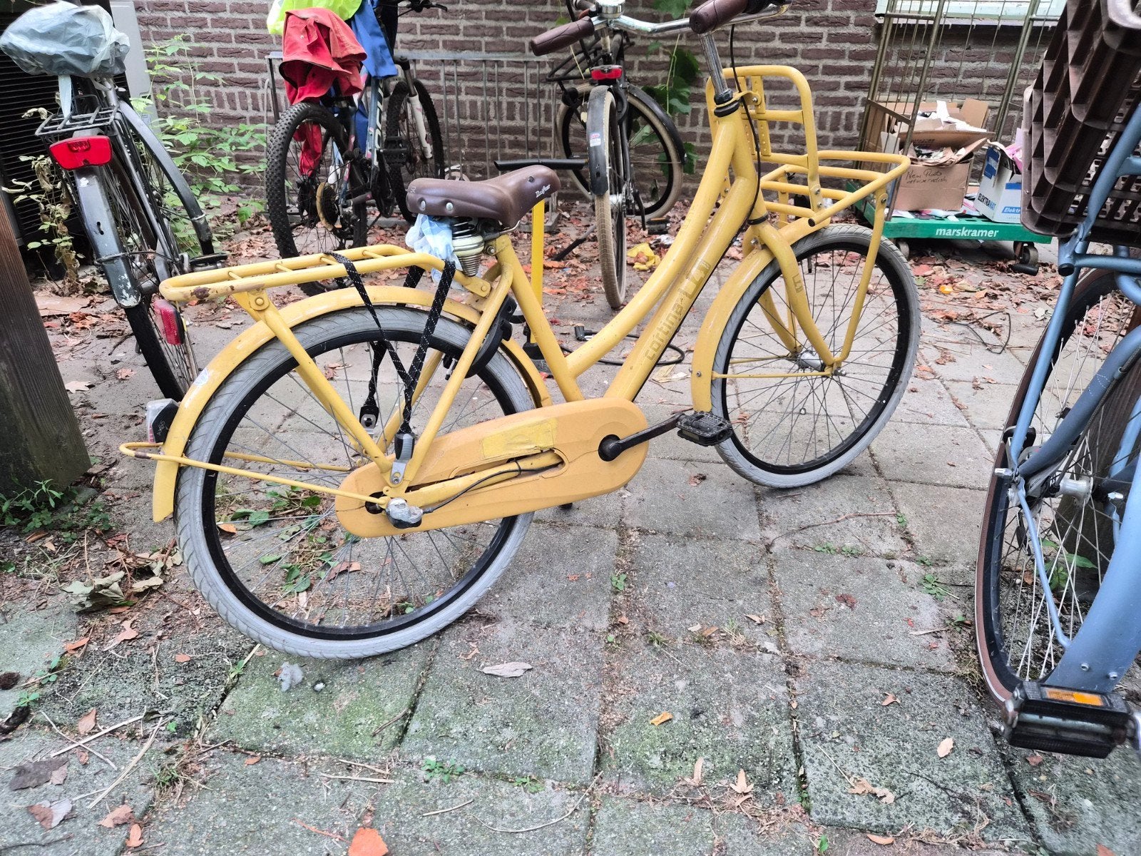 24" Cortina meisjesfiets - Geel, Ophalen, Terugtraprem, Cortina, Gebruikt