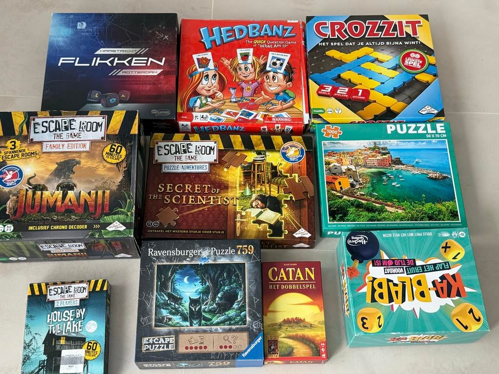 Diverse bordspellen en puzzels - gebruikt en nieuw, Een of twee spelers, Ophalen, Zo goed als nieuw