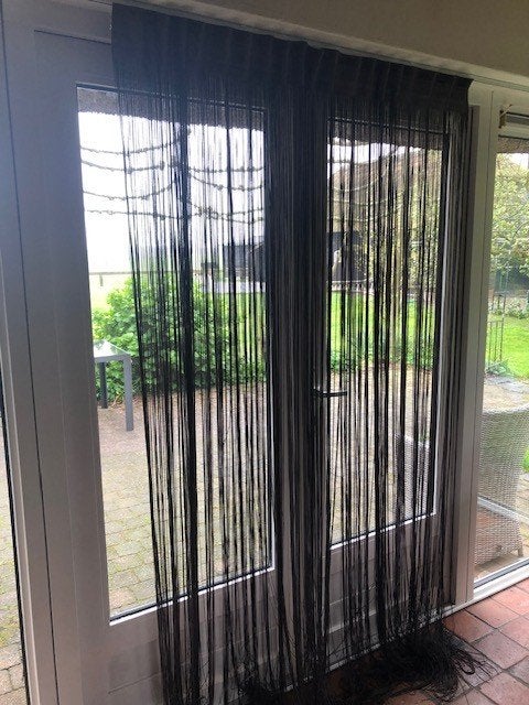 Vitrages (touwtjes), Ophalen, Bruin, 200 cm of meer, Zo goed als nieuw