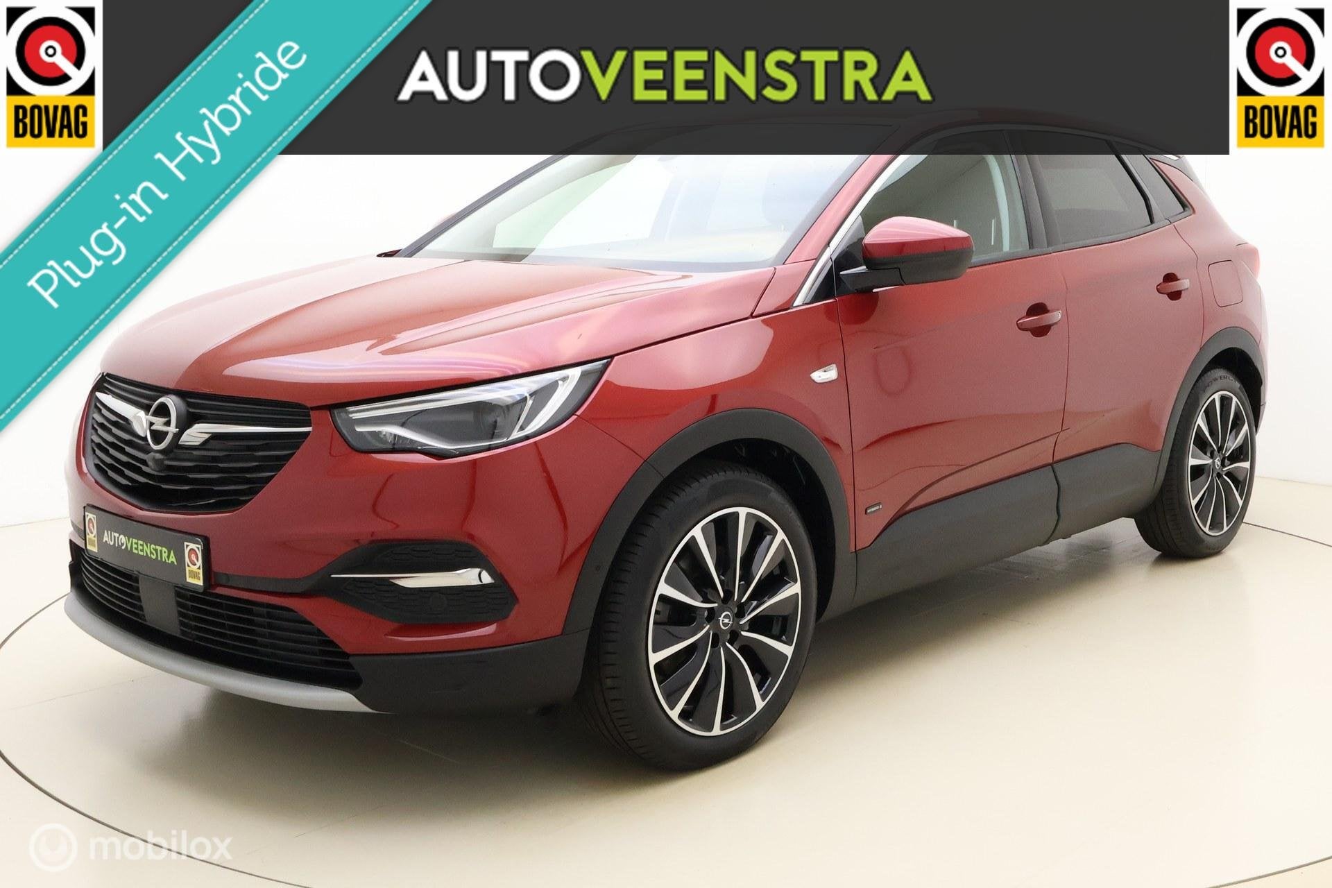 Opel Grandland X 1.6 Turbo Hybrid4|TREKH|STOELVERW|LED|CAM, Auto's, Automaat, 77 km/l, Gebruikt, Zwart