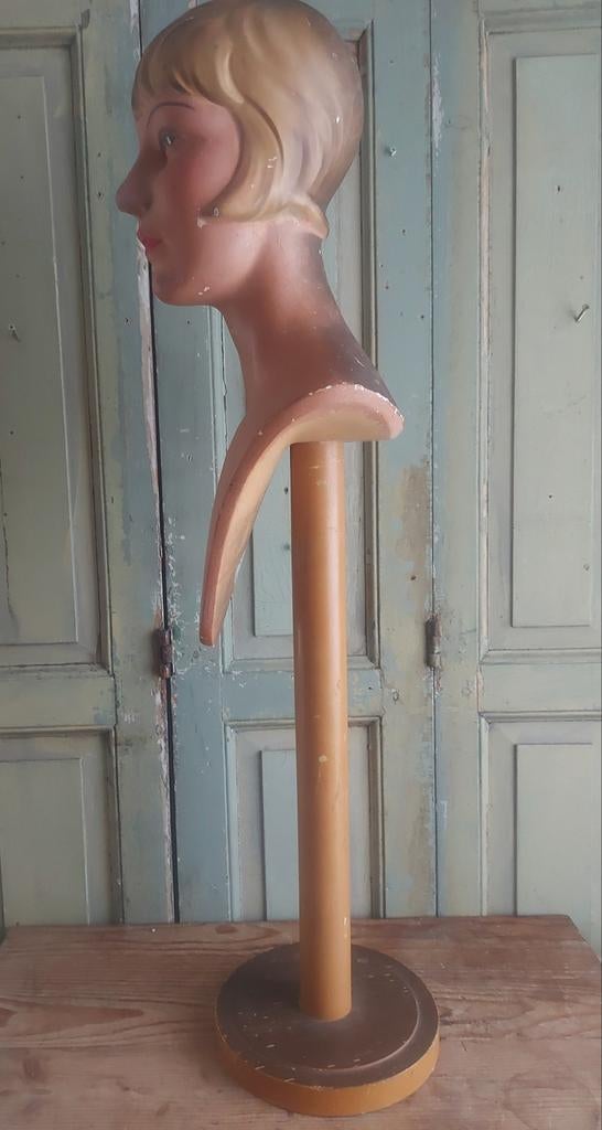 Antieke art-deco mannequin Siegel op org. hoge standaard, Antiek en Kunst, Ophalen of Verzenden
