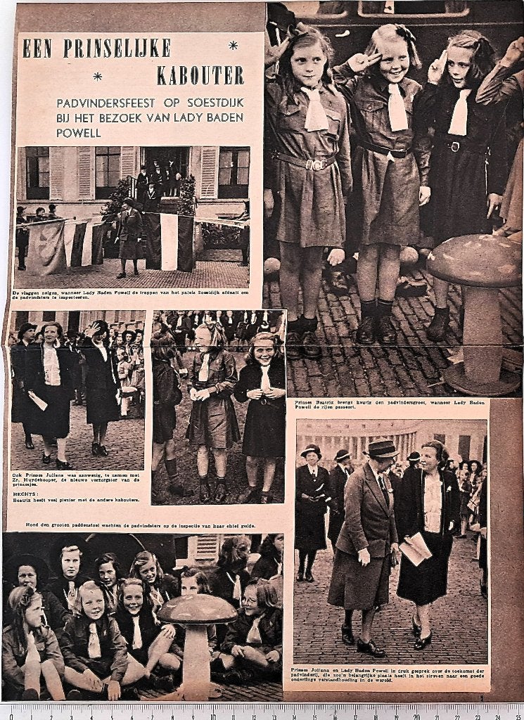 Scouting 1946; prinselijke kabouter op paleis Soestdijk, Verzenden, 1940 tot 1960, Gebruikt, Overige onderwerpen