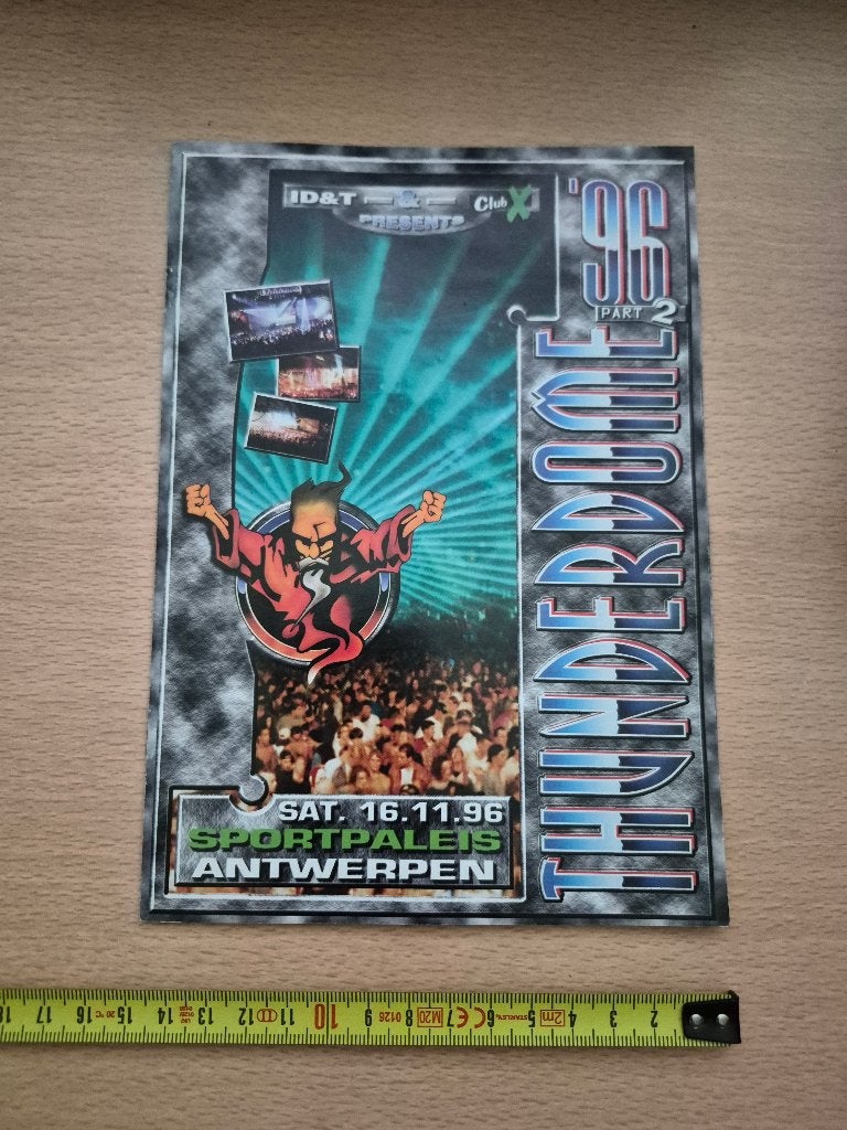 Thunderdome '96 Part 2 Flyer - Sportpaleis Antwerpen, A4 of kleiner, Ophalen of Verzenden, Overige onderwerpen, Rechthoekig Staand