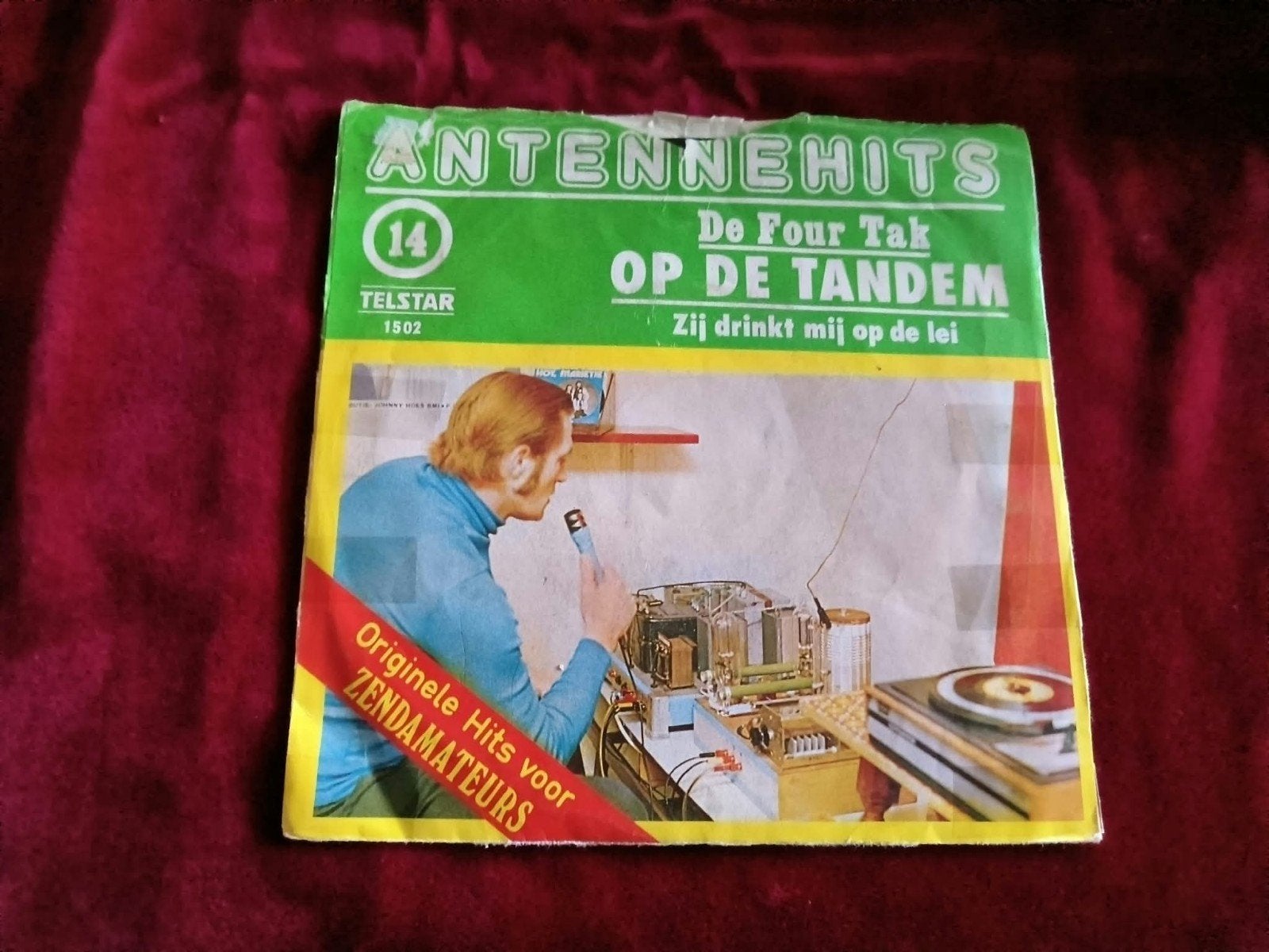 Antennehits 14 - De Four Tak - Op De Tandem (Vinyl Single), Cd's en Dvd's, Gebruikt, Originele persing, 7 inch, Ophalen of Verzenden