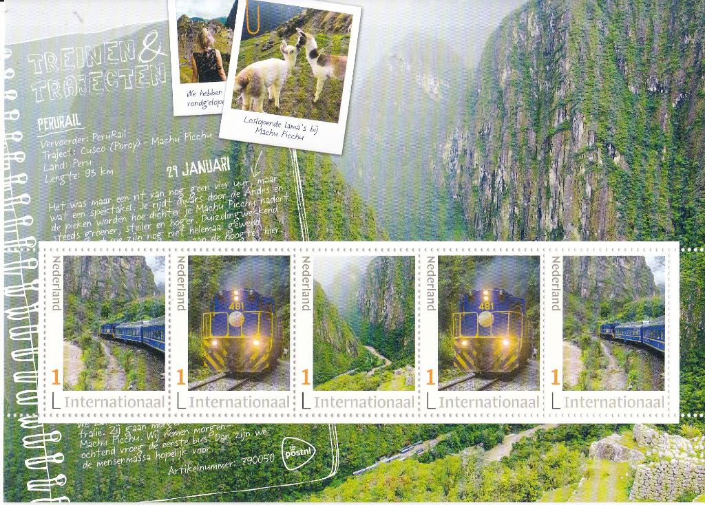 Treinen & Trajecten – Perurail - MNH, Postzegels en Munten, Postzegels | Nederland, Verzenden, Na 1940, Postfris