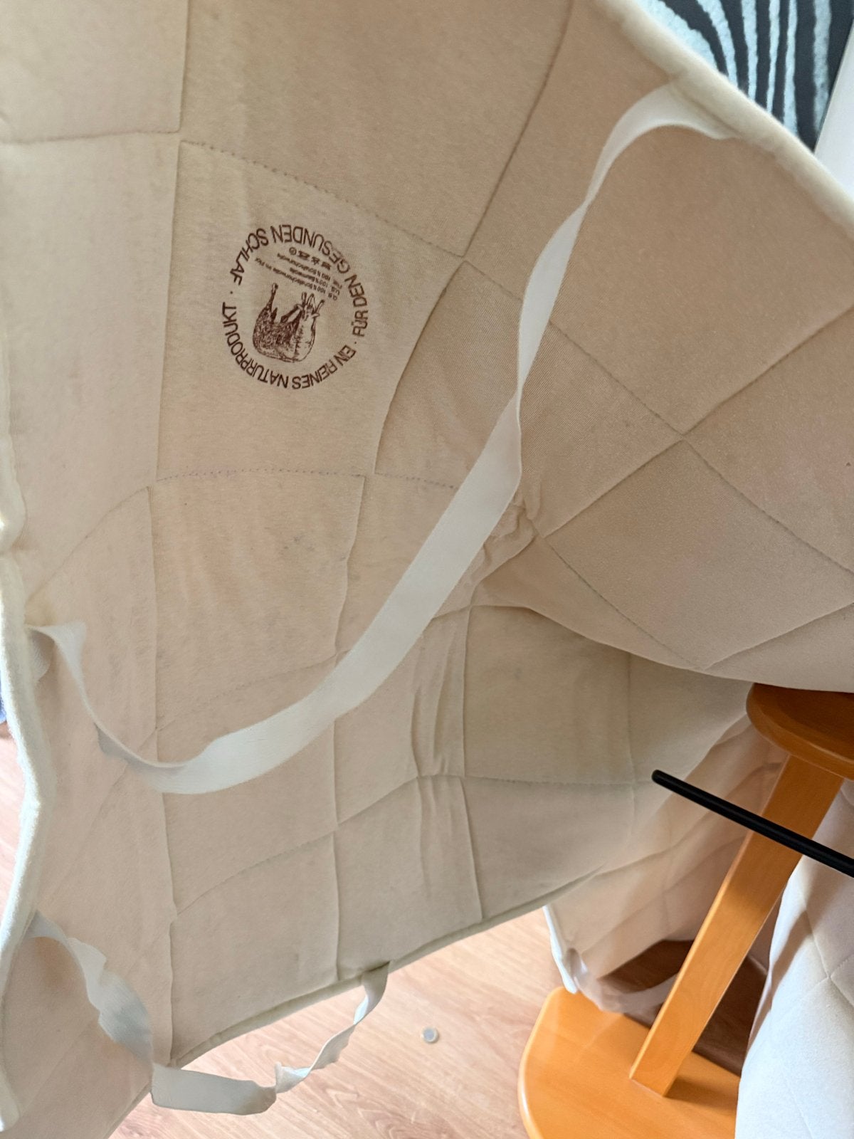 2 Wollen onderleggers voor 1 persoonsmatras, Ophalen, Gebruikt, Beige, Deken of Dekbed
