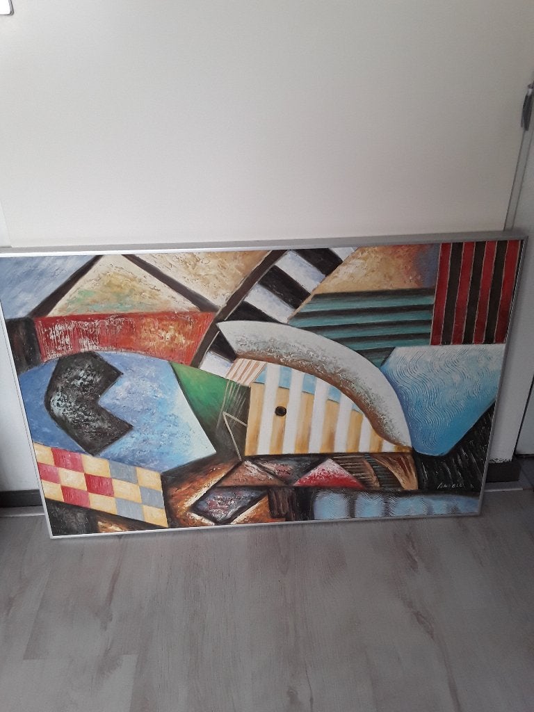 Abstract kubistisch schilderij, Ophalen
