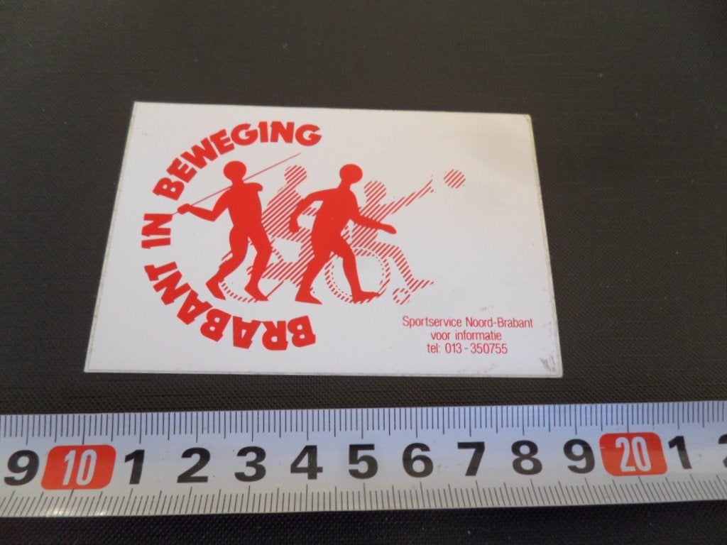 sticker Brabant in beweging  Sportservice   fiets, Ophalen of Verzenden, Zo goed als nieuw