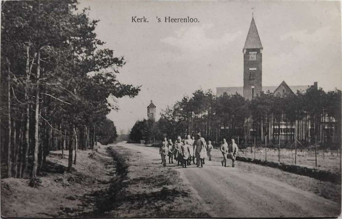 Kerk 's Heerenloo Ermelo 1924 (Gelderland), Ophalen of Verzenden, Voor 1920, Gelopen, Gelderland
