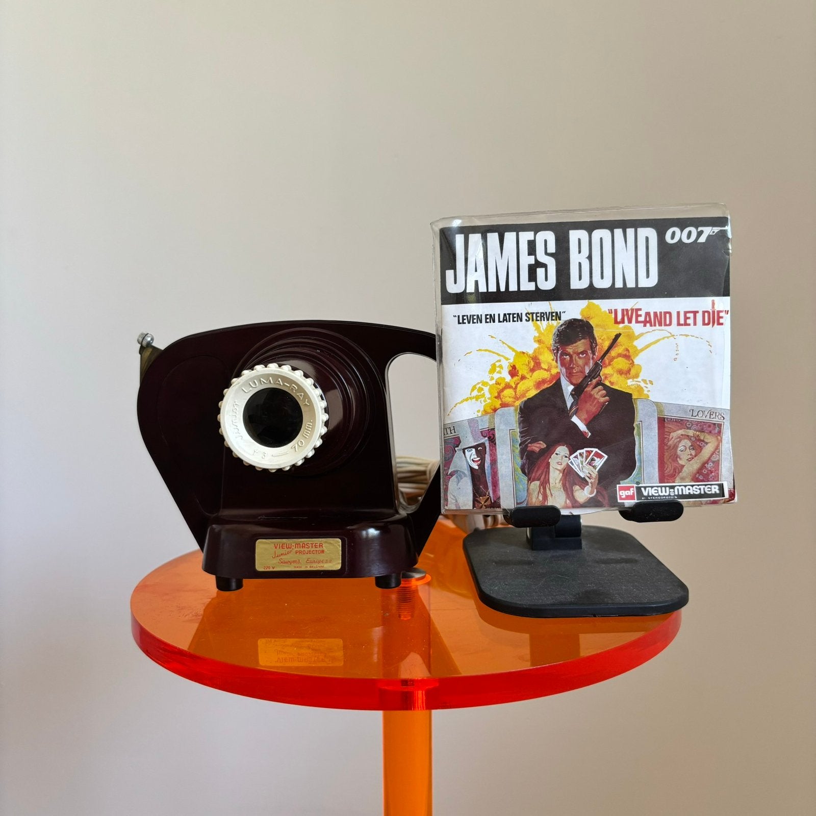 Sawyer’s View-Master Junior Projector + James Bond reel, Ophalen
