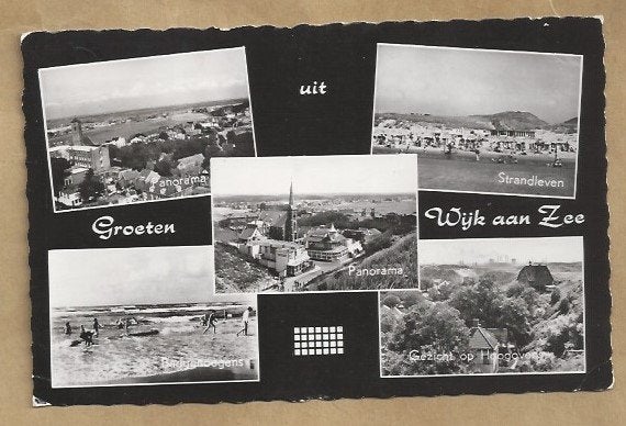 Oude ansichtkaart Groeten uit Wijk aan Zee, Ophalen of Verzenden, 1940 tot 1960, Gelopen, Noord-Holland