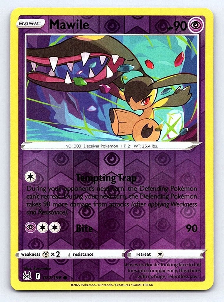 Mawile LOR 71 reverse holo, Ophalen of Verzenden, Zo goed als nieuw, Losse kaart, Foil