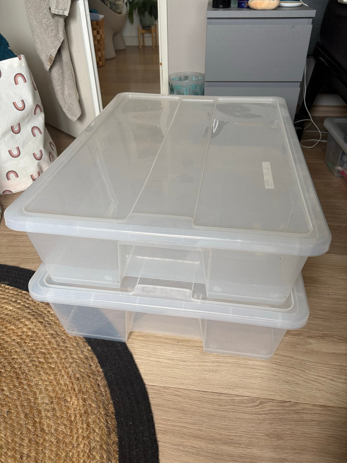 2x IKEA Samla Bakken met Deksel - Opbergdozen, Ophalen of Verzenden, Zo goed als nieuw