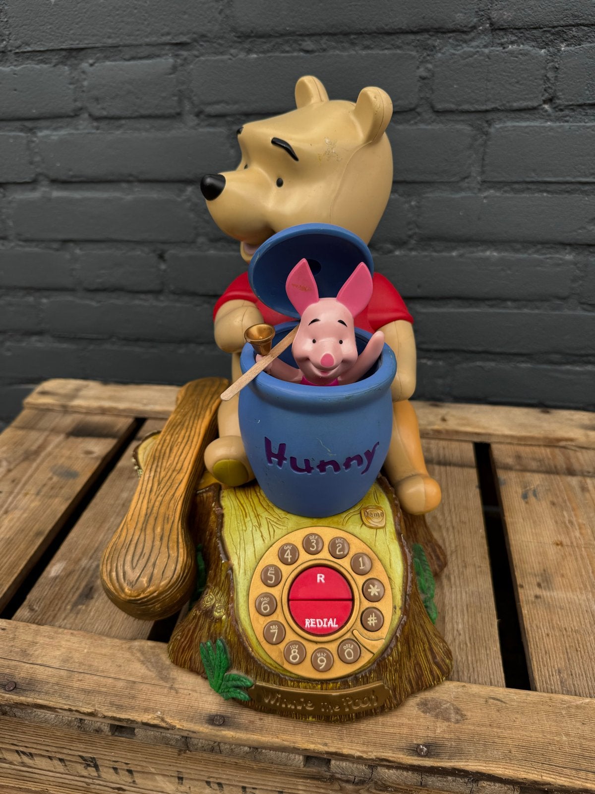 Vintage Disney Winnie de Poeh Telefoon - Decoratief, Gebruikt, Beeldje of Figuurtje, ., Ophalen of Verzenden