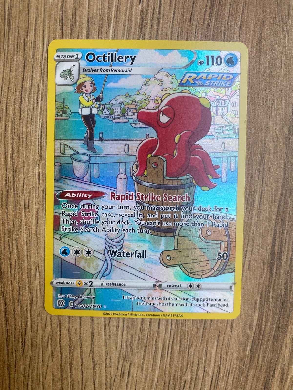 Octillery TG03/TG30 Pokémon Kaart Rapid Strike Search, Ophalen, Nieuw, Losse kaart, Foil