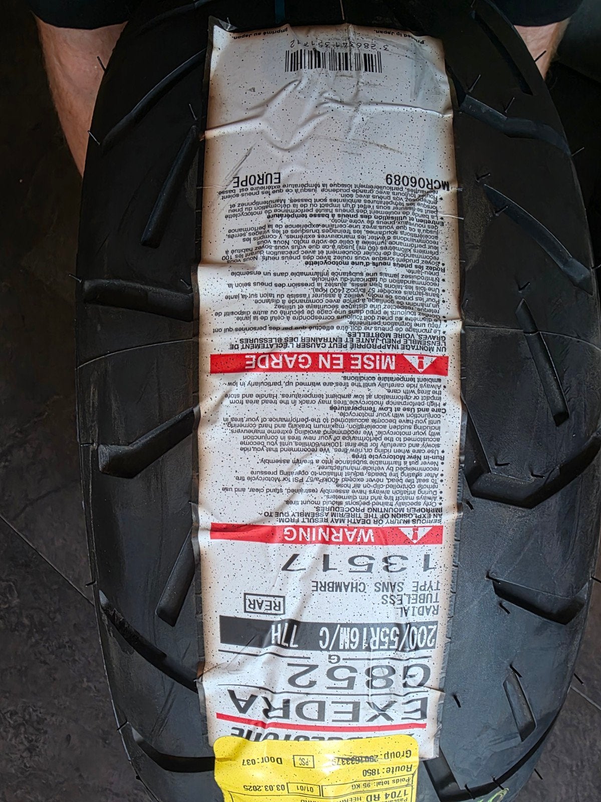 Motorband bridgestone 200/55/16 - Nieuw, Ophalen of Verzenden