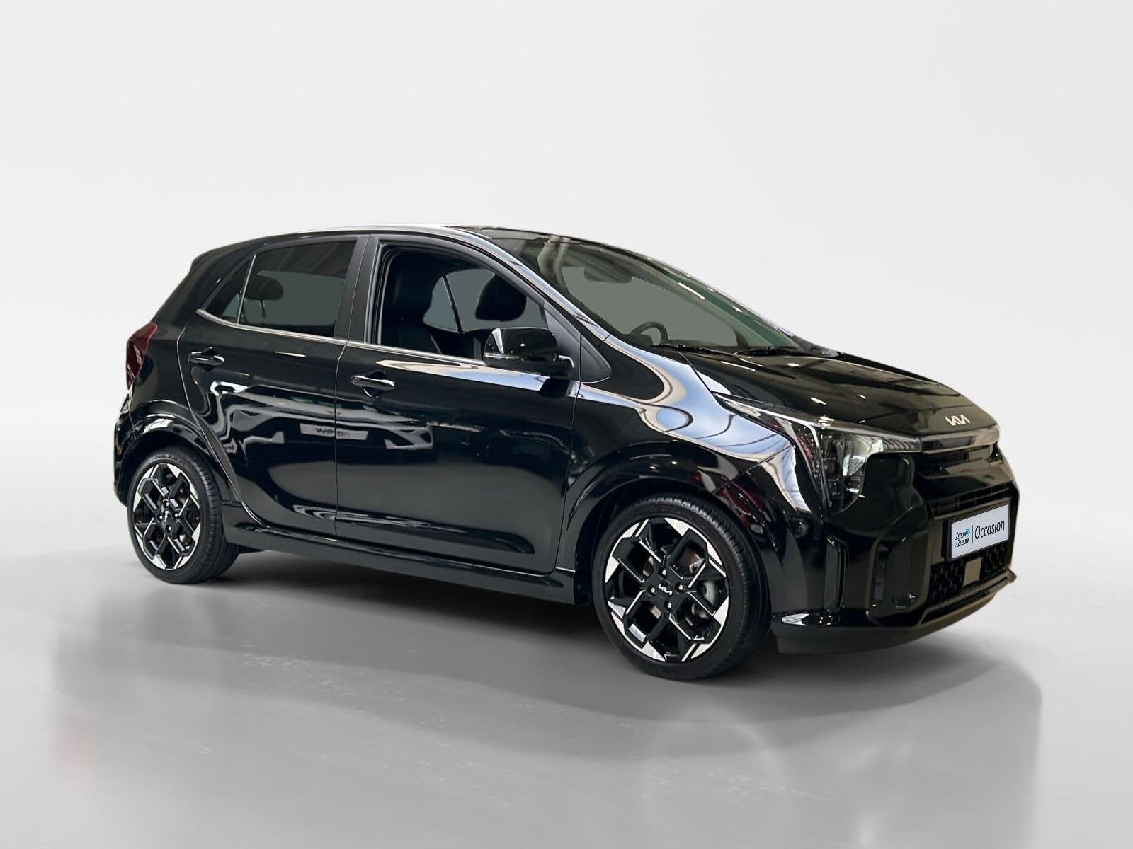 Kia Picanto 1.0 DPI GT-Line Automaat | Apple Carplay / Andro, Auto's, 12 maanden, Euro 6, 4 stoelen, Zwart
