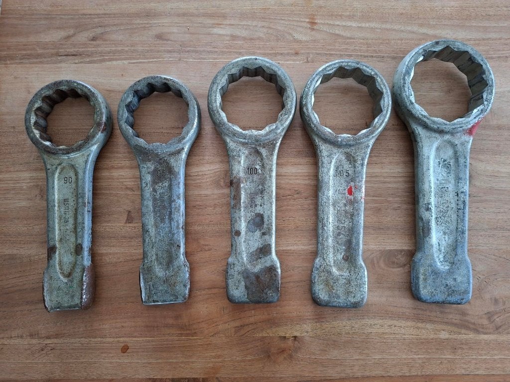 Industriële kwaliteit slagsleutels/ ringslagsleutels!, Doe-het-zelf en Verbouw, Ophalen of Verzenden, Gebruikt