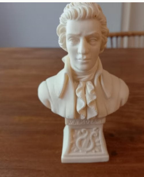 Gesigneerde A. Lucchesi buste sculptuur W.A.Mozart, Verzenden